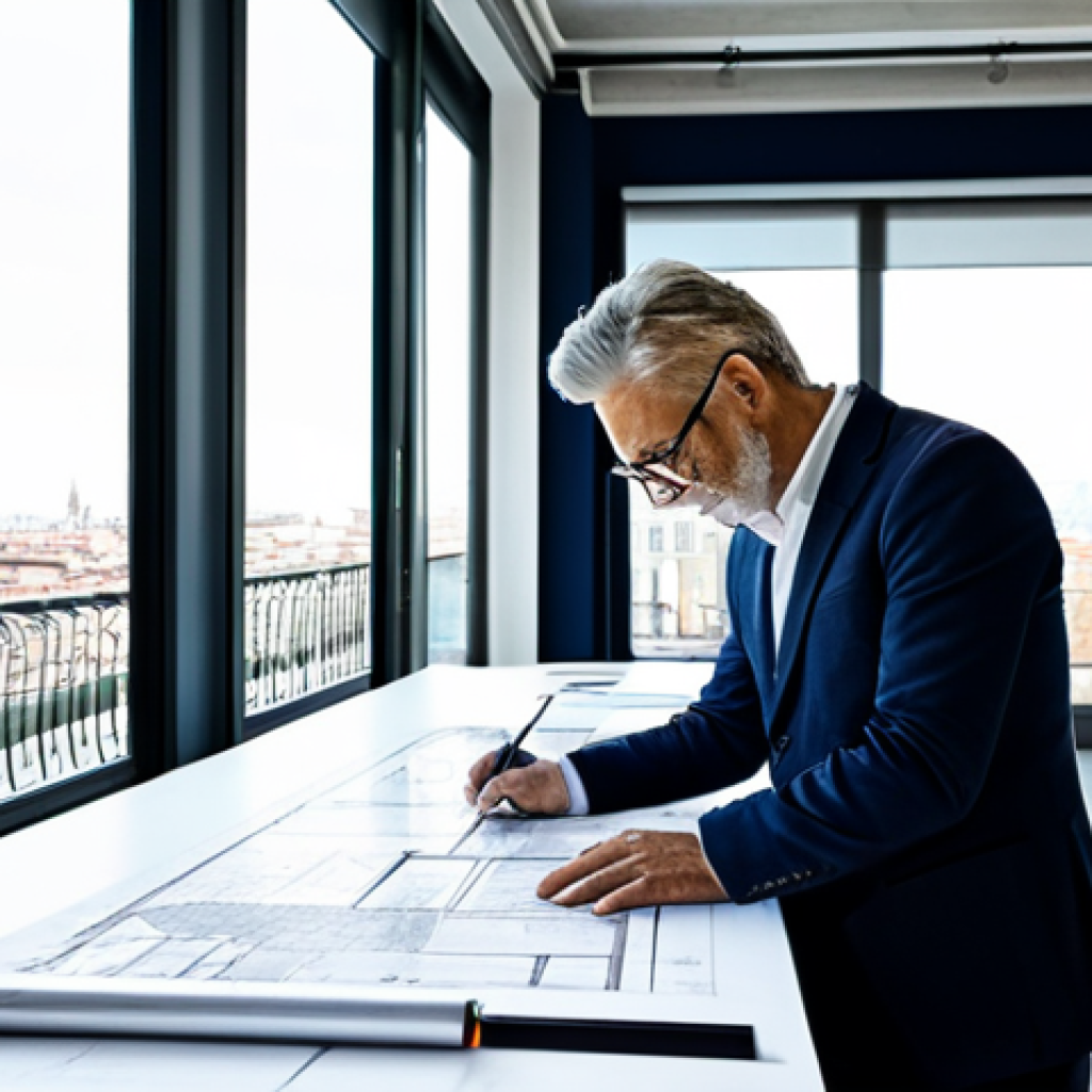 **

"A professional architect, fully clothed in appropriate attire, reviewing blueprints in a brightly lit design studio in Milan, Italy. The studio features modern furniture and large windows overlooking the city. Safe for work, appropriate content, professional, perfect anatomy, natural proportions, high quality."

**