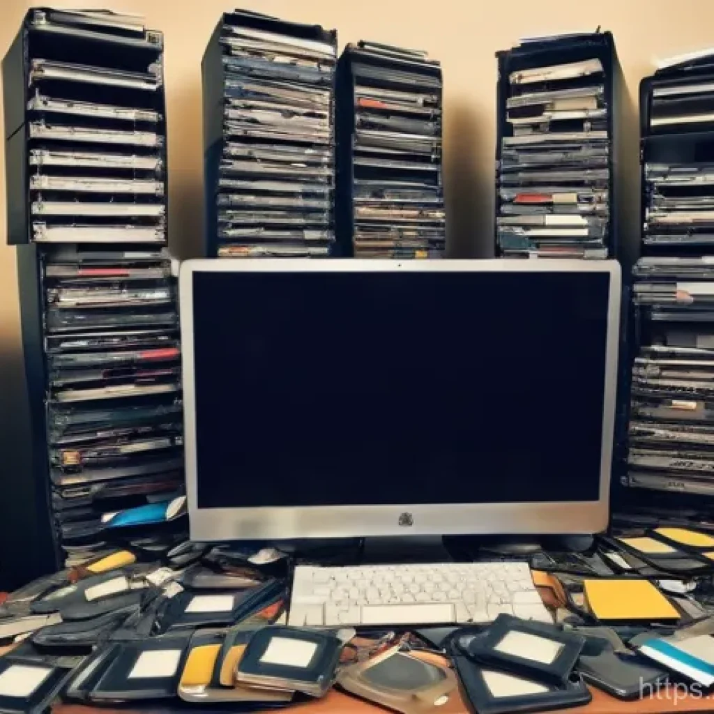 디스크 조각 모음 프로그램 추천 - **Image Prompt: Digital Clutter Overload**
    A young adult, appearing slightly overwhelmed, stands...