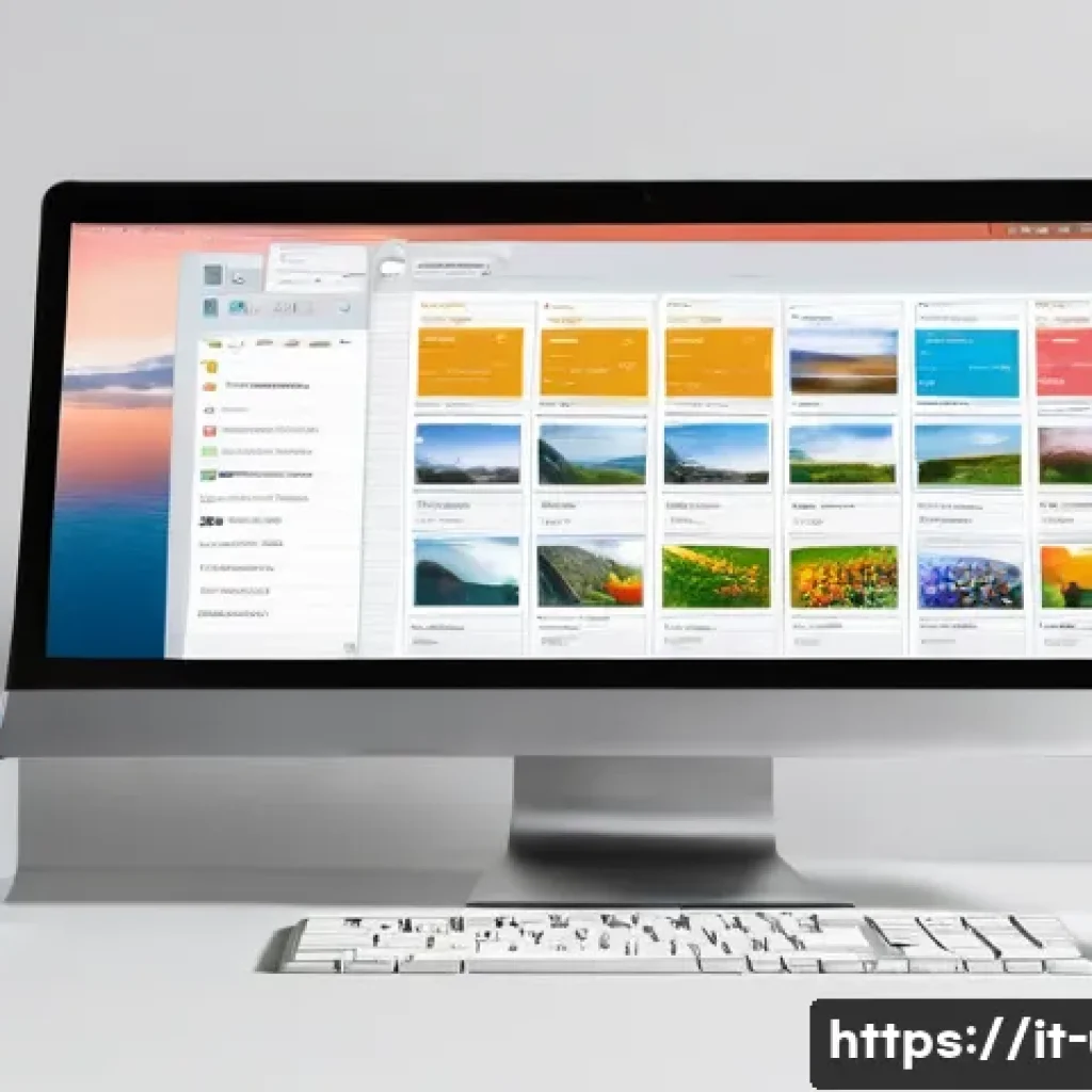 멀티탭 브라우저 소프트웨어 비교 - **Prompt:** A highly organized and aesthetically pleasing digital workspace. On a modern, sleek comp...