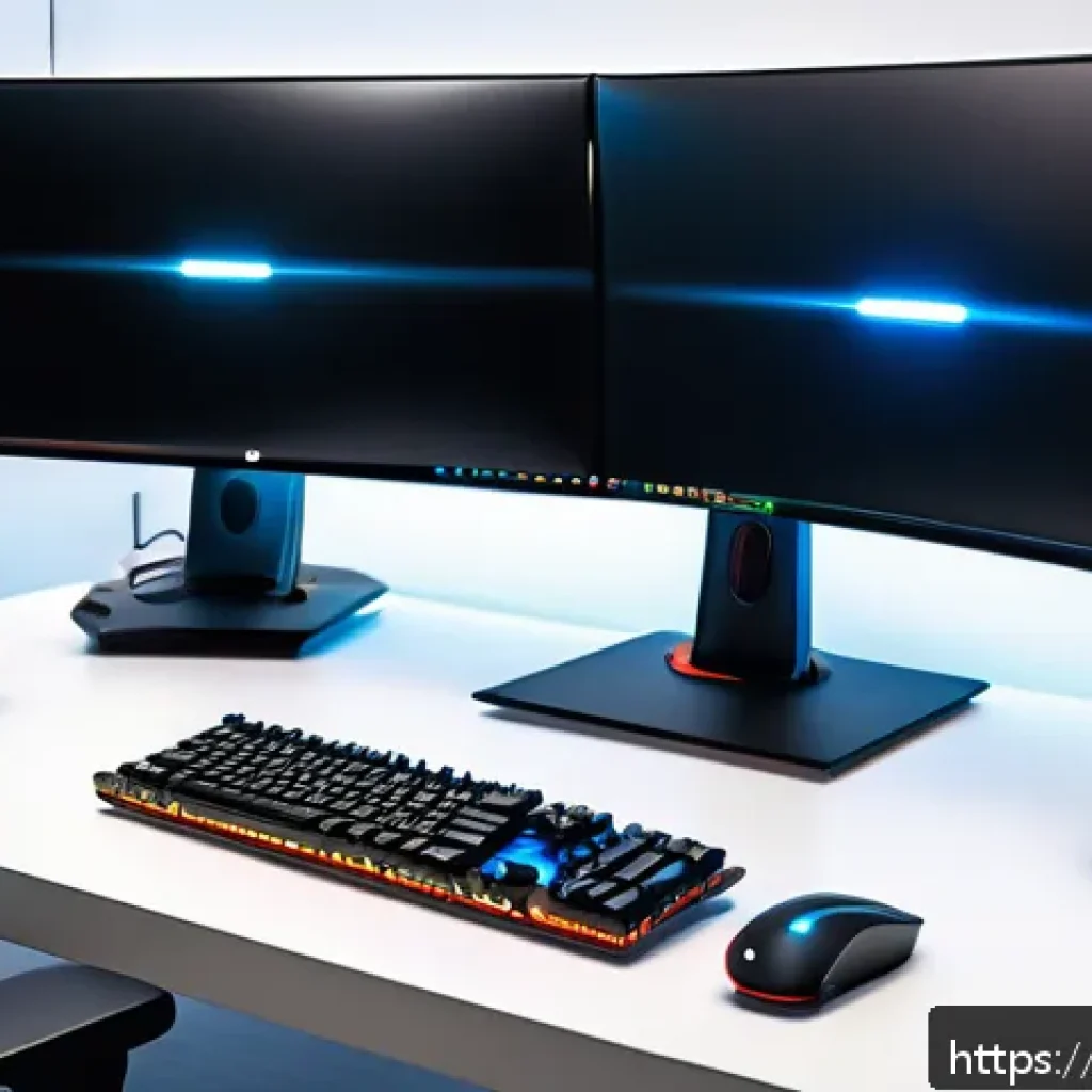 하드웨어 정보 확인 프로그램 - A sleek modern workspace featuring a high-end gaming PC setup with multiple monitors displaying real...